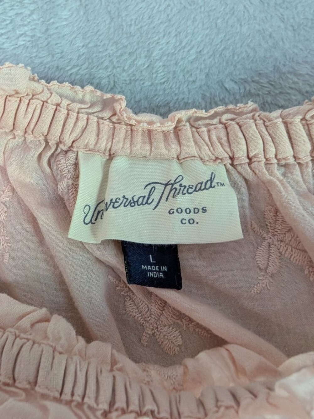 Universal Thread Womens Babydoll Cottagecore Flutter Sleeve Top Size L Peach - Picture 3 of 9
